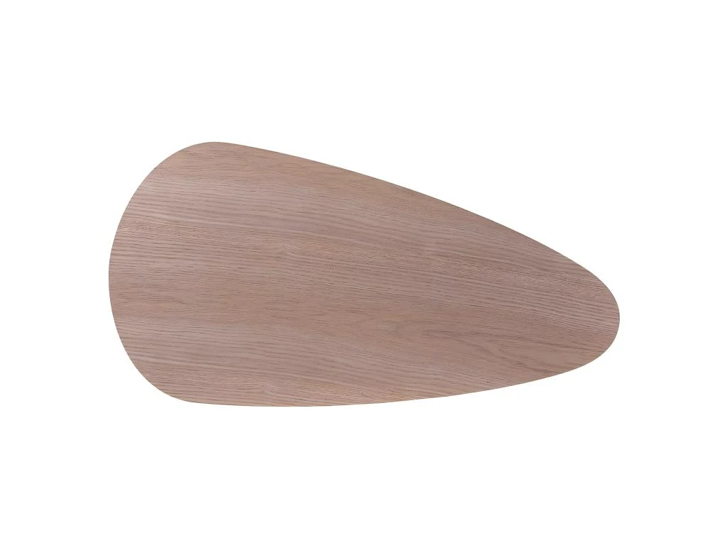 BRUNA - Lot De 2 Tables Gigognes Triangulaires XL Effet Bois 5 BRUNA - Lot De 2 Tables Gigognes Triangulaires XL Effet Bois – Image 5