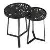 SOVA - Tables Gigognes Noires Motif Feuilles -Deco.fr Soldes Boutique table basse 9172415