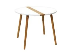 TRAZEN - Lot De 2 Tables Gigognes Blanches Et Relief Bambou 8 TRAZEN - Lot De 2 Tables Gigognes Blanches Et Relief Bambou -Deco.fr Soldes Boutique table basse 9172501