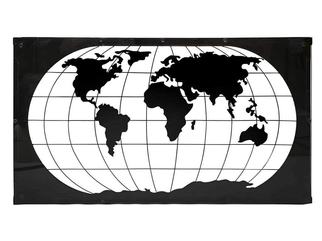 Table Basse Métal Verre Map Atmosphera - Anthracite 2 Table Basse Métal Verre Map Atmosphera - Anthracite – Image 2