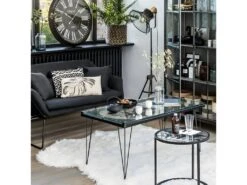 Table Basse Métal Verre Map Atmosphera - Anthracite 7 Table Basse Métal Verre Map Atmosphera - Anthracite -Deco.fr Soldes Boutique table basse 9235465