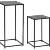 Lot De 2 Tables D'appoint , Bout De Canapé Ou Sellettes En Métal Noir -Deco.fr Soldes Boutique table basse 9450111
