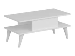 Table Basse Melhus Avec Espace De Rangement 40 X 90 X 45 Cm Blanc [en.casa] -Deco.fr Soldes Boutique table basse 9503345