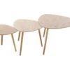 Lot De 3 Tables à Café Gigogne En Bois Clair Et Pieds Bois Naturel -Deco.fr Soldes Boutique table basse 9513213