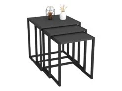 Lot De 3 Tables D'appoint Sunnfjord Gigognes Anthracite [en.casa] -Deco.fr Soldes Boutique table basse 9513291