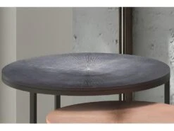 Tables D'appoint Gigognes Rondes En Métal Bicolore Collection LIVOS. Meuble Style Industriel 7 Tables D'appoint Gigognes Rondes En Métal Bicolore Collection LIVOS. Meuble Style Industriel -Deco.fr Soldes Boutique table basse 9513773