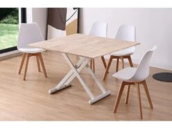 Table Basse Relevable Extensible En Bois Et Métal Coloris Chêne Nordique Blanc - Longueur 110-114 X Profondeur 57 X Hauteur 49-76 Cm 7 Table Basse Relevable Extensible En Bois Et Métal Coloris Chêne Nordique Blanc - Longueur 110-114 X Profondeur 57 X Hauteur 49-76 Cm -Deco.fr Soldes Boutique table basse 9830575
