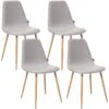 Ensemble De 4 Chaises De Type Scandinavo-gray. 44 X P. 51 X H. 85,5 Cm -Deco.fr Soldes Boutique table de chevet 13222499
