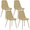 Ensemble De 4 Chaises Jaune 44x51x86 -Deco.fr Soldes Boutique table de chevet 13222507