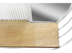 Etagère Murale Ronde En Métal Blanc Avec Miroir Et Tablette - LUNE 6 Etagère Murale Ronde En Métal Blanc Avec Miroir Et Tablette - LUNE -Deco.fr Soldes Boutique tableau 10100421