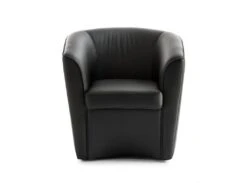 Chaise Longue Dabbiat, Chaise Longue, 100% Made In Italy, Fauteuil Relax En éco-cuir, Cm 70x60h74, Noir