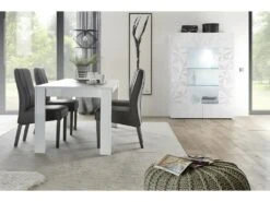 Vitrine 2 Portes Laqué Blanc Brillant à LEDs - KIOO 9 Vitrine 2 Portes Laqué Blanc Brillant à LEDs - KIOO -Deco.fr Soldes Boutique vitrine 17626041