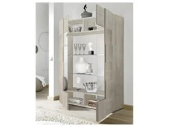 Vitrine 2 Portes Chêne Clair - TICATO 7 Vitrine 2 Portes Chêne Clair - TICATO -Deco.fr Soldes Boutique vitrine 17626049