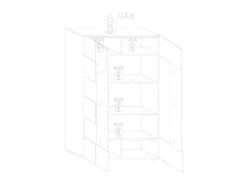 Vitrine 2 Portes Chêne Clair - TICATO 8 Vitrine 2 Portes Chêne Clair - TICATO -Deco.fr Soldes Boutique vitrine 17626051