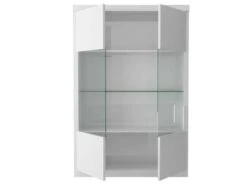 Vitrine 2 Portes Blanc Laqué/ Leds - ESPRIT -Deco.fr Soldes Boutique vitrine 21155269