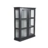 Wave Armoire Vitrine 2 Portes, 6 Compartiments, Noir. -Deco.fr Soldes Boutique vitrine 22152273