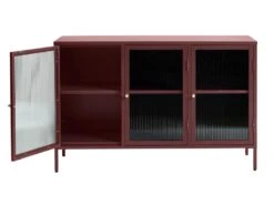 Bronco Buffet 3 Portes En Verre, Rouge. -Deco.fr Soldes Boutique vitrine 22152523